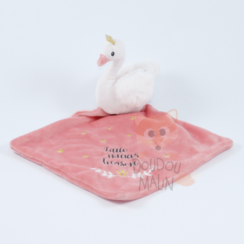  baby comforter swan pink little precious treasure 